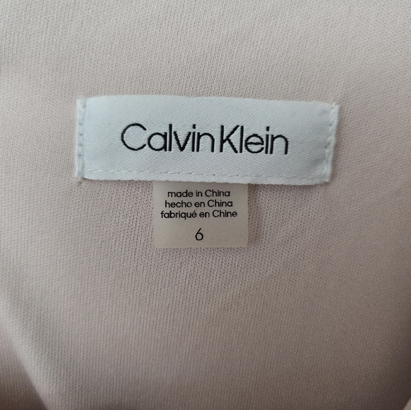 CALVIN KLEIN NEW Women's Metallic Textured Split Shoulder Blouson Sheath Dress 6 - Picture 5 of 11